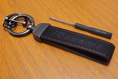 For Volvo RDesign Car Key Chain Auto Keyring Suede Black & Red Accessories Gift