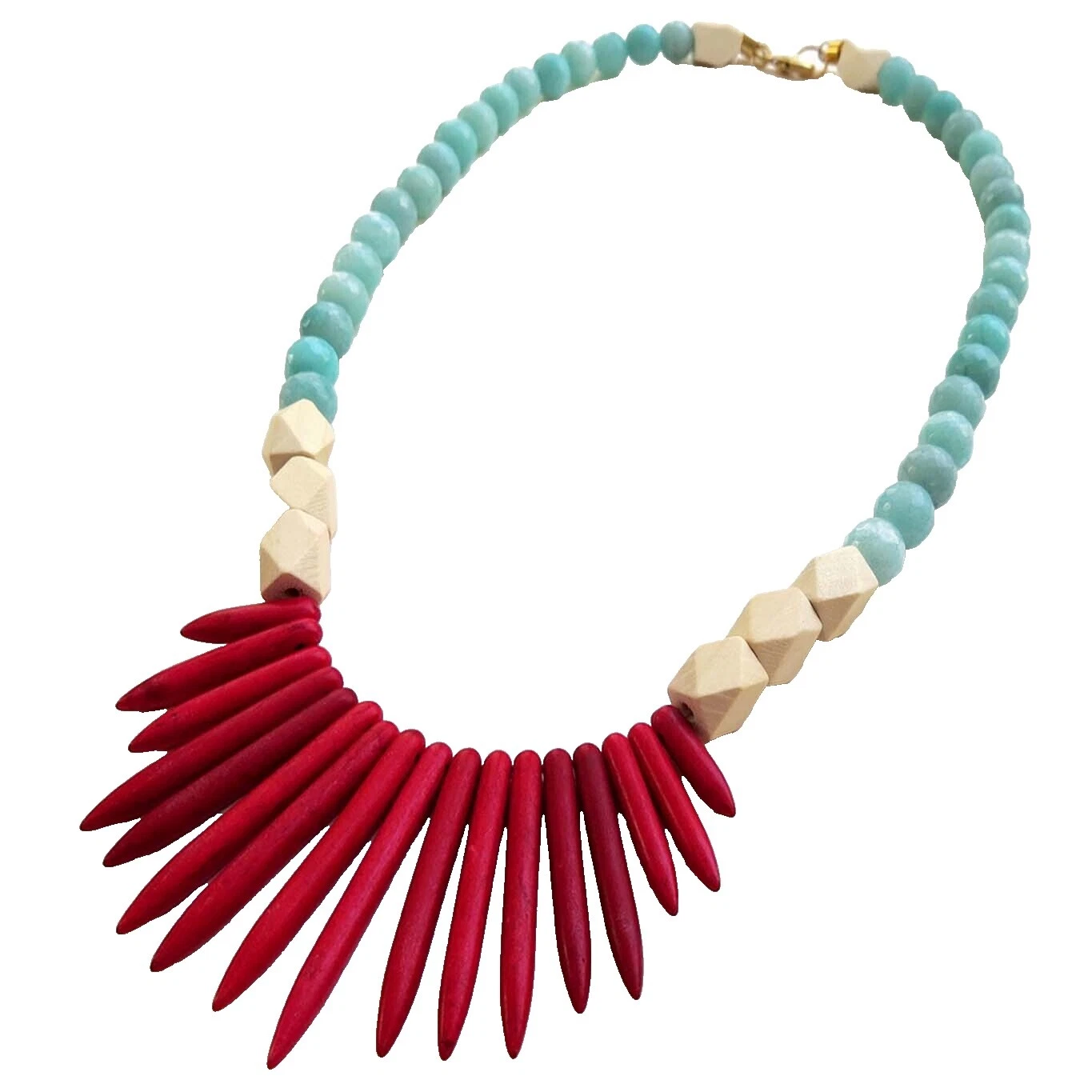 Amazonita declaración Collares y colgantes hechos a mano