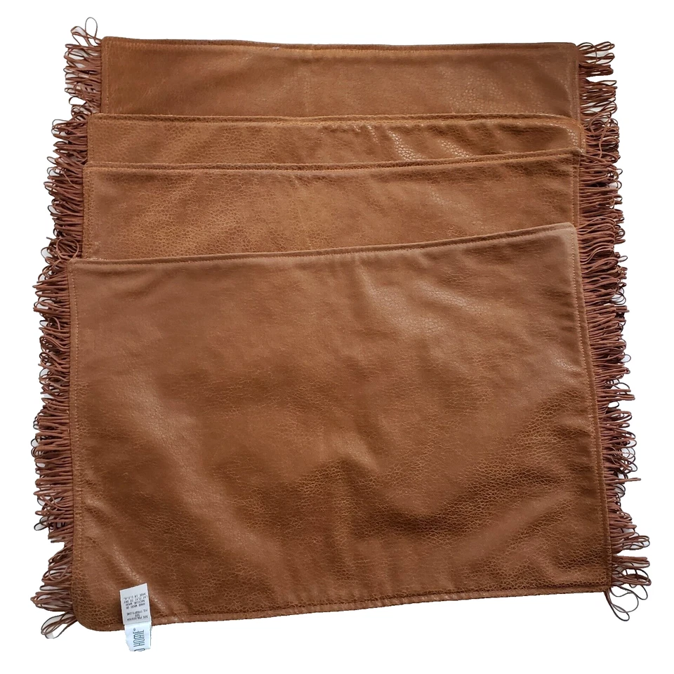 Silverado Home 4 Woven Tapestry Placemats Moose Cabin Lodge Decor Faux Leather - Image 2 of 4