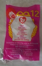 McDonald's TY retired BEANIE BABY #12 CHIP - THE CAT - new