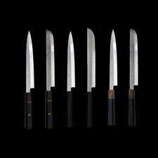 Japanese Sakimaru Yanagi Style Kitchen Chef  Knife Damascus Wood Ox Horn Handle