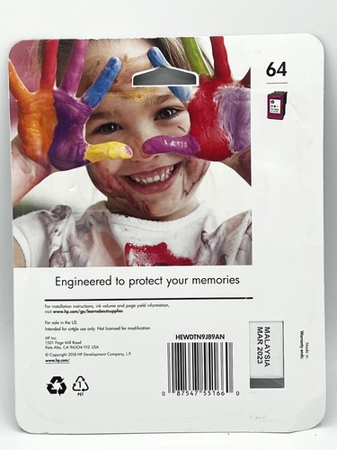 HP 64 Tri-Color Original Ink Cartridge(N9J89AN) - 第 5/5 張圖片