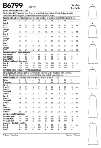Butterick Very Easy SEWING PATTERN B6799 Misses & Petite Skirt 6-14 Or 14-22 - Picture 6 of 6