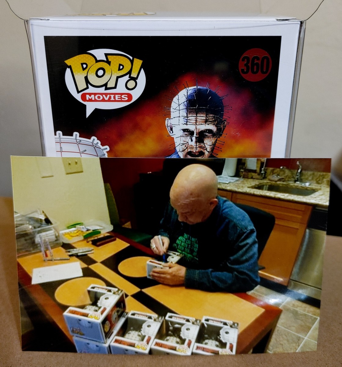 Funko Pop - Pinhead #360 GITD - Hot Topic Exclusive Signed by Doug