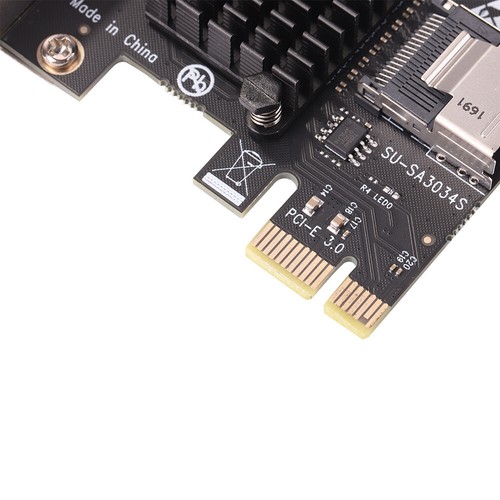 Computer PCI-E 1x to Mini SAS SFF-8087 Riser Card 6Gbps Expansion Accessories - Afbeelding 11 van 12