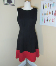 Lauren Ralph Lauren Red & Black Sleeveless A-Line Dress Size 6