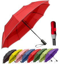 42/49 Inch Compact Travel Essentials Umbrella for Rain, Lightweight, Portable...