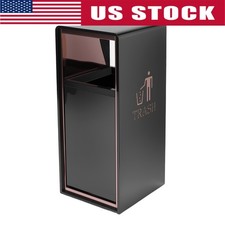Stainless Steel Commercial Trash Can W/ Removable Inner Can for Office Hotel