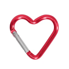 Heart Shaped Carabiner Clip Lightweight Aluminum Keychain Spring Snap Hook