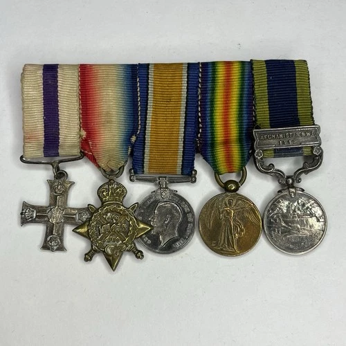WW1 WWI Canada Military Cross Mini Medal Set Bar India General Service Afghan