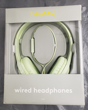 New Heyday Wired On-Ear Headphones with 4' Cable 3.5mm Plug w/ Microphone GREEN