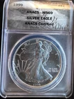 1999 American Eagle ANACS MS-69 Certified US Mint Bullion-0.999 Silver 1 Oz Coin