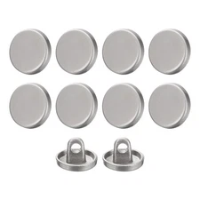 10pcs Metal Round Flat Sewing Buttons 10mm Alloy Button Grey