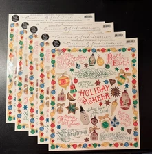 Vintage Gifted Line John Grossman Holiday Cheer Christmas Stickers 5 Sheets Lot