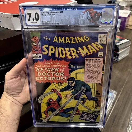 Amazing Spider-Man #11 1964 CGC 7.0 Custom label Off-white Pages 2nd Doc Oct