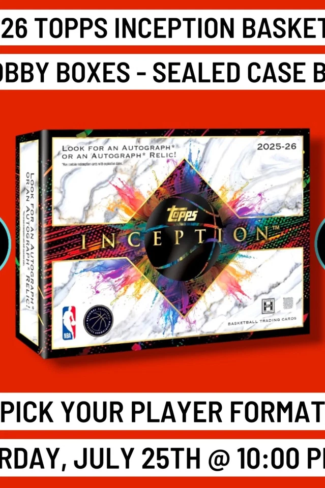 2025-26 Topps Inception Basketball 1 Hobby Case Break 7/25 @ 10:00 PM EST