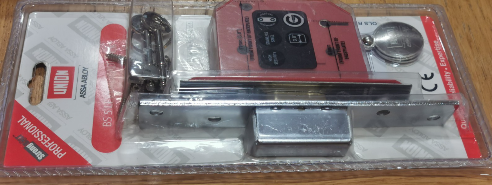 UNION StrongBOLT 2100S BS 5 Lever Mortice Deadlock 81mm 3in Satin Chrome