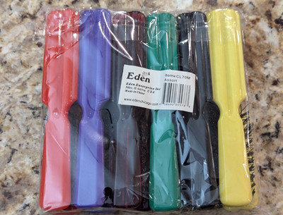 Eden 12 Pack Small Plastic Assorted 6'' Hair Brushes #CL70M