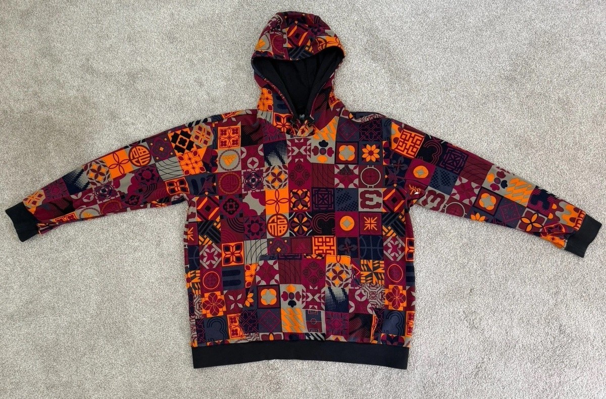 adidas CNY Allover Print Hoodie Men's XL Chinese New Year Limited