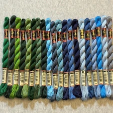 20 DMC Coton Perle Size 5 Thread 100% Cotton Assorted Colors No Repeats