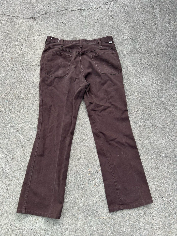 Ropa de trabajo Dickies vintage 34x30 marrón denim hecha en EE. UU. Foto 2 de 4