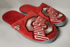 Ohio State Buckeyes Men  s Red Plush Slippers Size 11-12 
