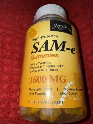 Vegan SAM-e 3600 MG, L-Tyrosine, B Complex, NAC, CoQ10 USA-Made, Pineapple, 90ct