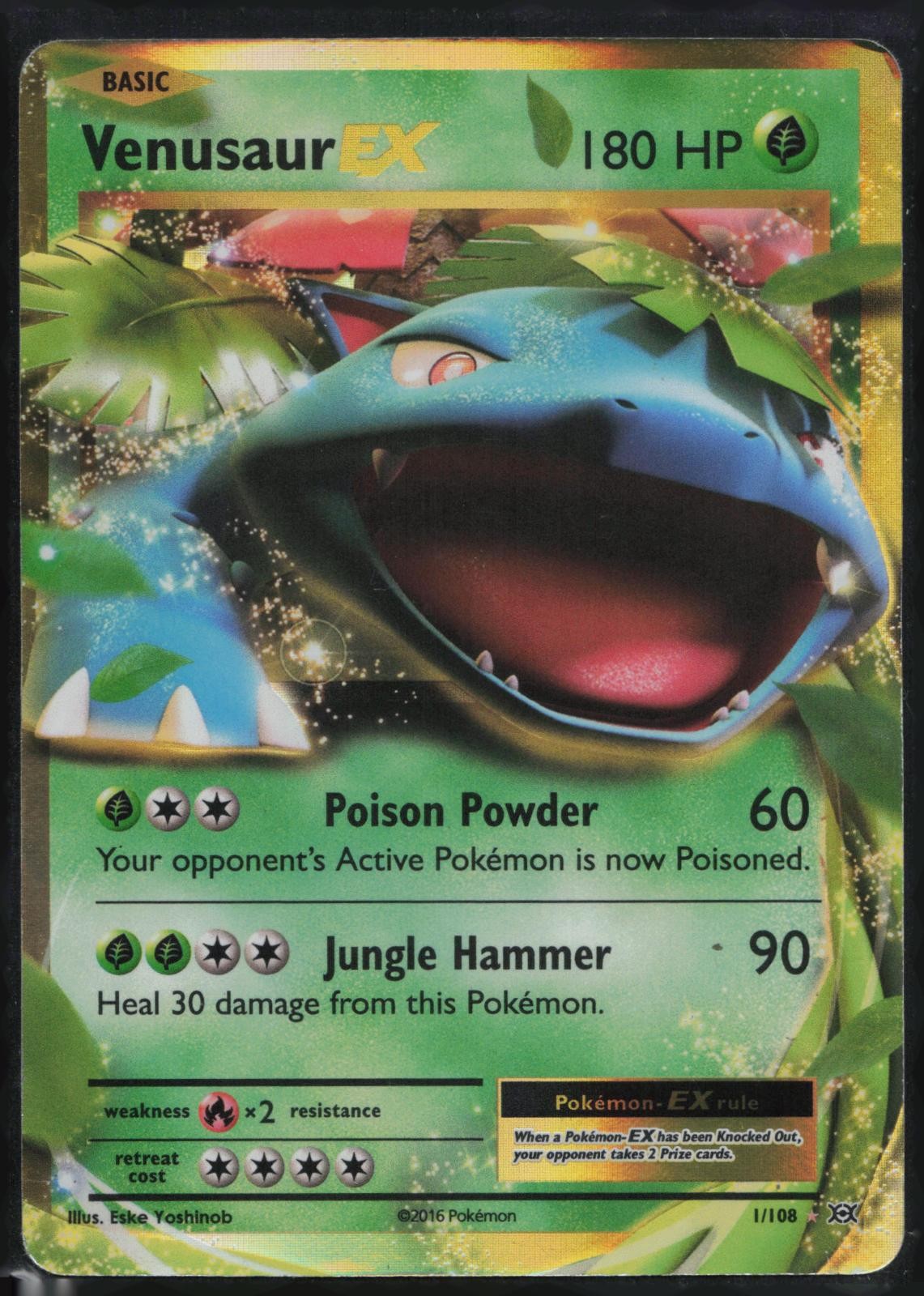 Venusaur EX 1/108 Holo EX Rare Evolutions Pokemon Heavily Played