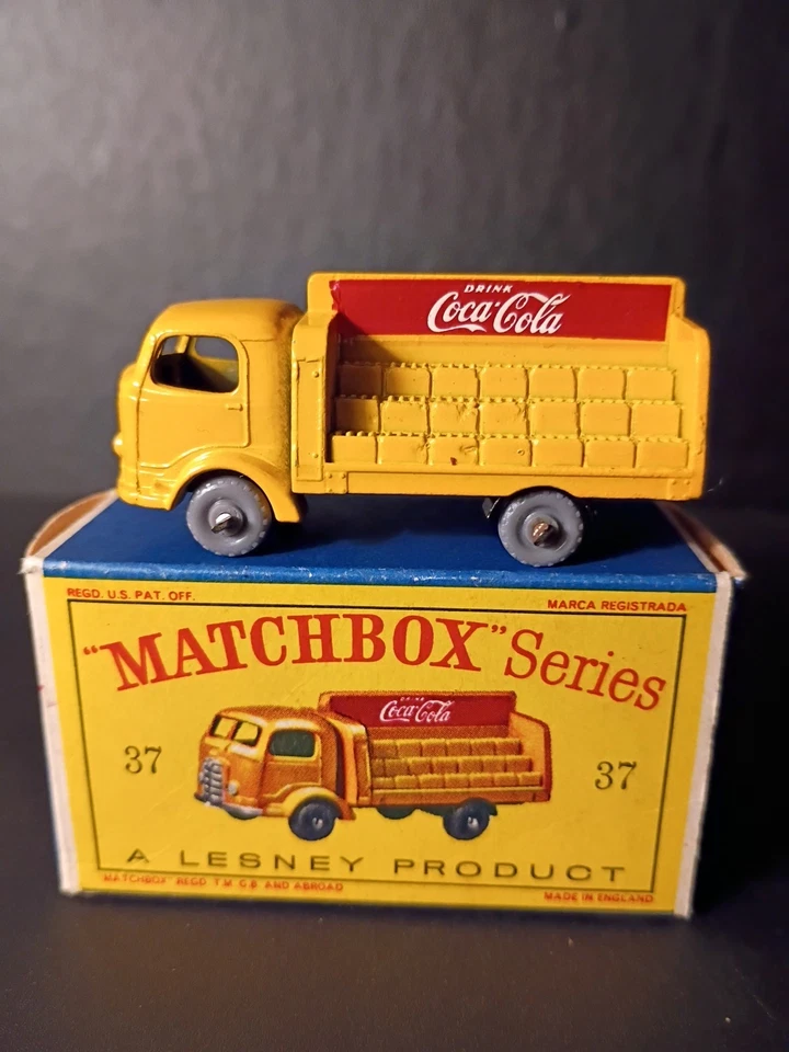 Matchbox #37B Coca Cola Lorry 1960 RARE Small Dark KT GPW CRISP Orig D2 Box VNM - Image 4 of 4