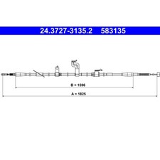 Seilzug Feststellbremse ATE 24.3727-3135.2 für Hyundai Grand Santa FÉ