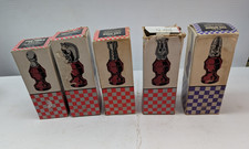 Avon 5 Pieces Chess Set in Original Boxes Empty Rook Pawn Bishop Smart Move VTG