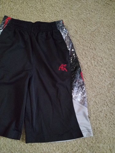 And1 Basketball Shorts Youth Size XL (14-16) Side Pockets Black & Gray - Picture 6 of 10