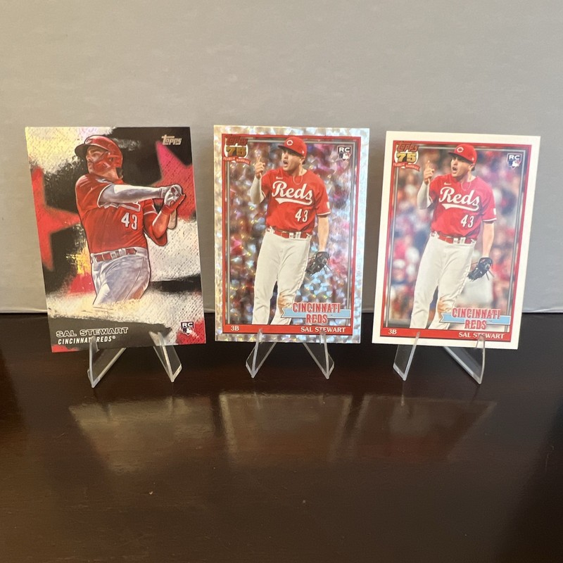 Topps 2026 Sal Stewart RC Cincinnati Reds 3-Card Lot #91B2-13 SMLB-38