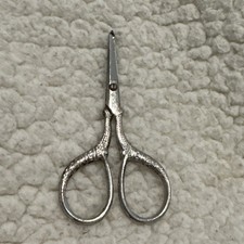 Vintage Elaborate Metal Scissors Made In USA Old Antique Scissors