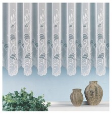 Store Gardine Jacquard Transparent Weiß Bordüre Gebogt Maß Vorhang Ökotex Typ559