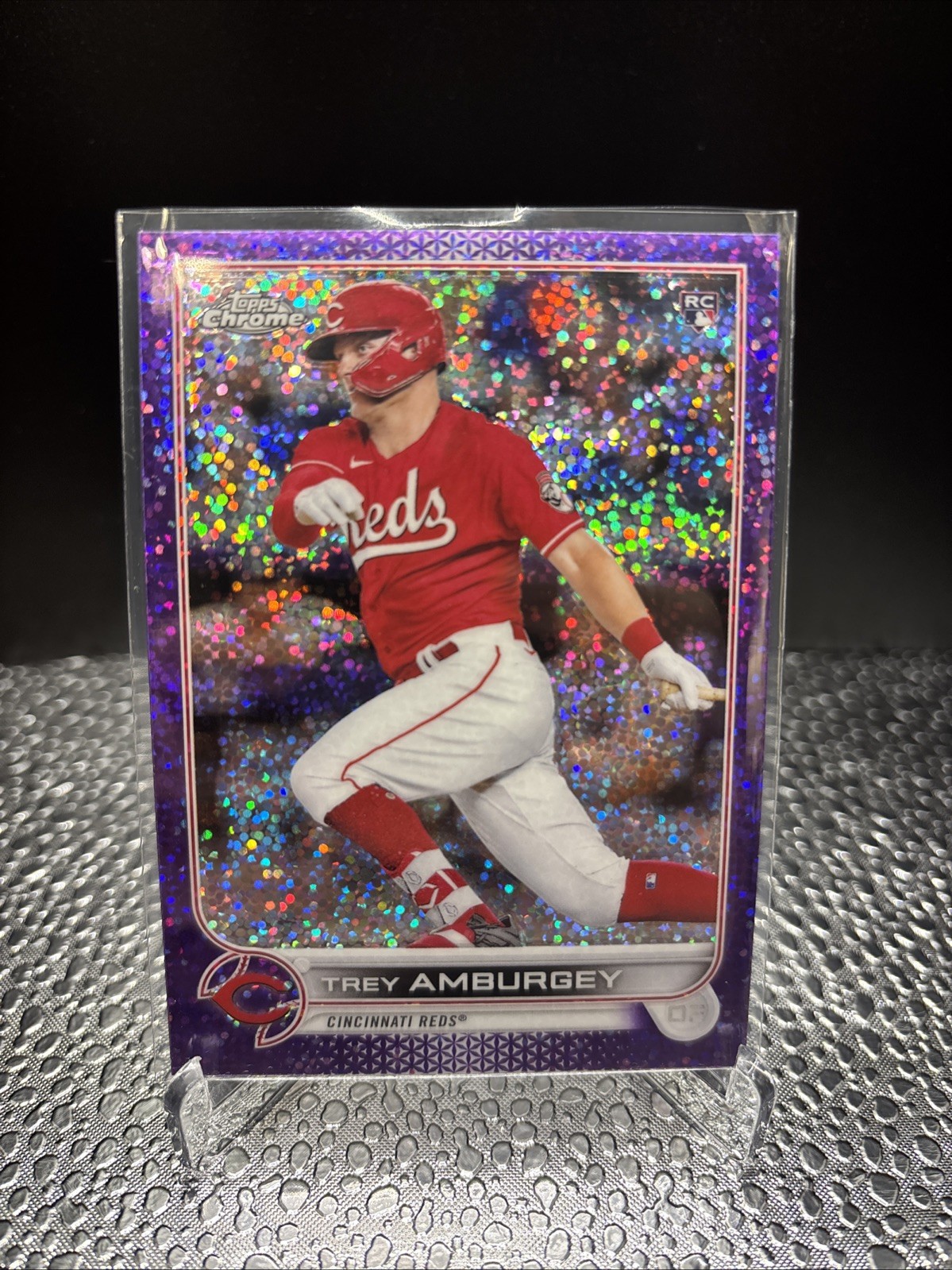 2022 Topps Chrome - Trey Amburgey #61 Purple Speckle Refractor /299 (RC)