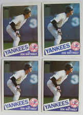 Four 1985 Topps Baseball 'Don Mattingly' card #665 - New York Yankees