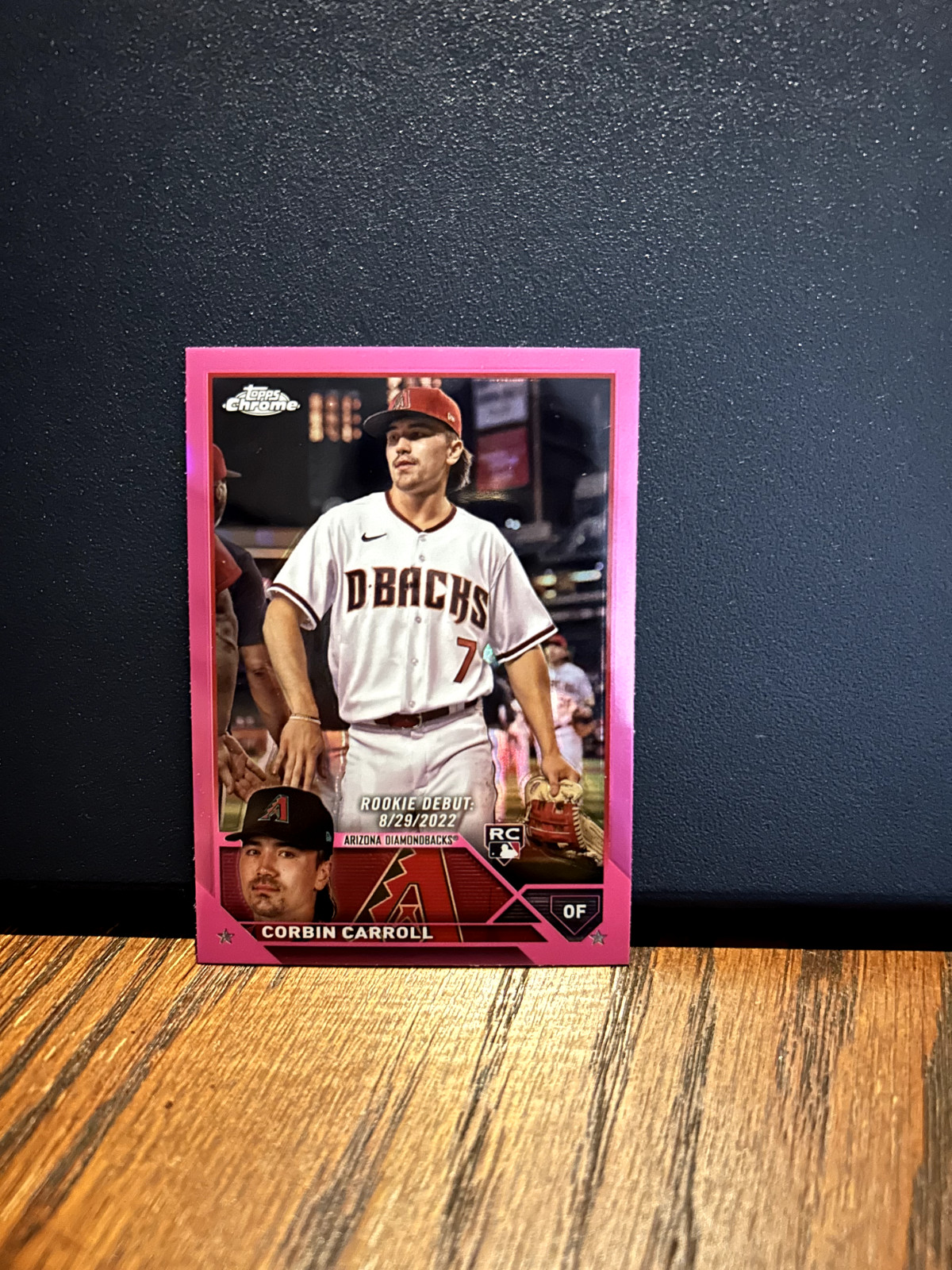 2023 Topps Chrome Update Corbin Carroll Rookie Debut Pink Refractor #USC220