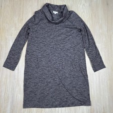 Pure Jill Cowl Neck Tunic Long Sleeve Cozy Lagenlook Casual Soft Dress Small