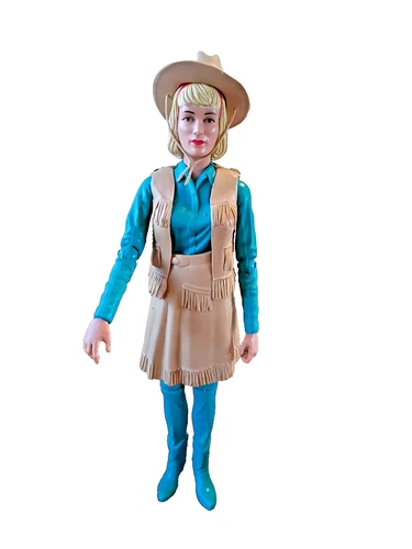 Vintage Marx Johnny West JANE WEST 12” Action Figure Toy