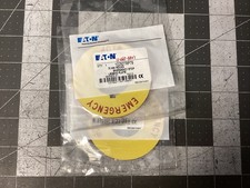 EATON (LOT OF 3)10250TRP79 70MM Round Emergency Stop Legend Plate33M (LXE18L)