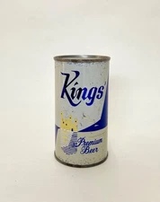 air-filled King’s Premium Beer flat top beer can, Kings Brewing, Chicago, IL 