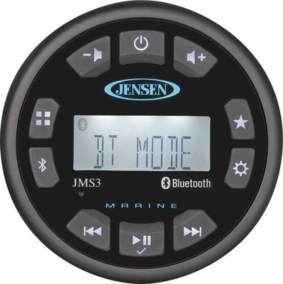 Jensen XMH100 Compact Marine Stereo Receiver - AM/FM, USB, AUX, Weather Radio