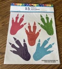 Dinosaur Footprint Stickers Package Autocollants Easy Peel
