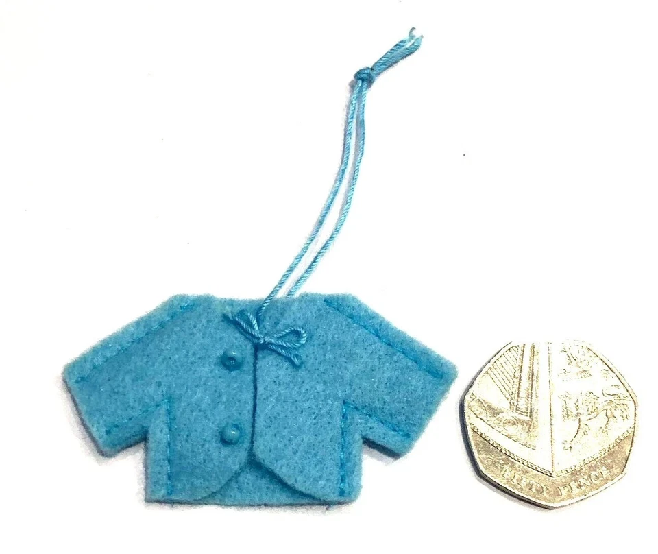 Baby Coats Haberdashery Sewing Felt Coats Baby Blue Christening Reveal Set of 20 - Image 2 of 4