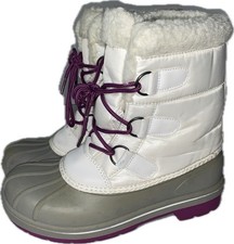 GOOD CAT  JACK Girls Boots Snow Winter Waterproof Sherpa Lined Gray White Sz 3
