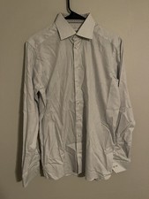 Eton Contemporary Fit Flip Cuff Check Plaid Button Up Dress Shirt -Men's 15.5 39