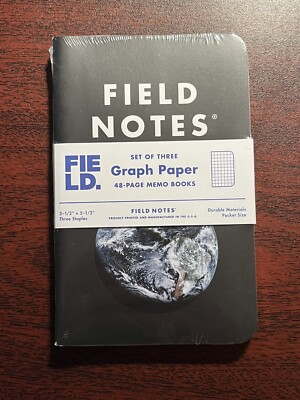 Field Notes Chicago Field Museum Earth Space Sealed 3 Pack Powers of Ten NEW