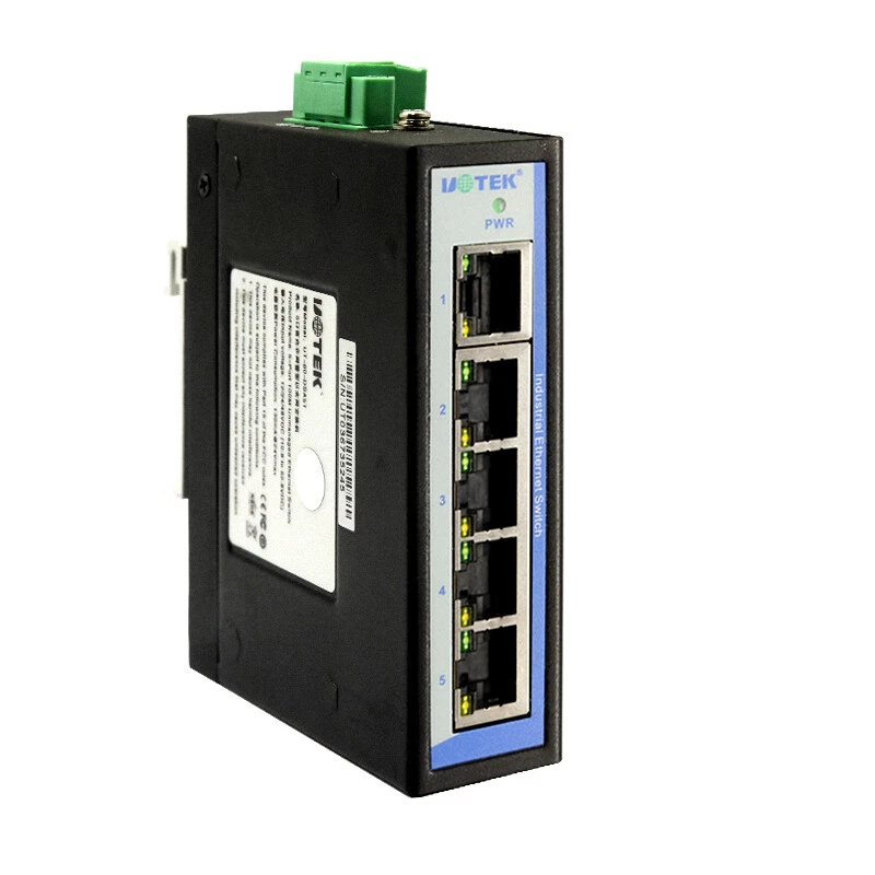 Industrial Ethernet Switch 5 8 Ports RJ45 10M 100M Network Unmanaged DIN-Rail - Image 2 of 4