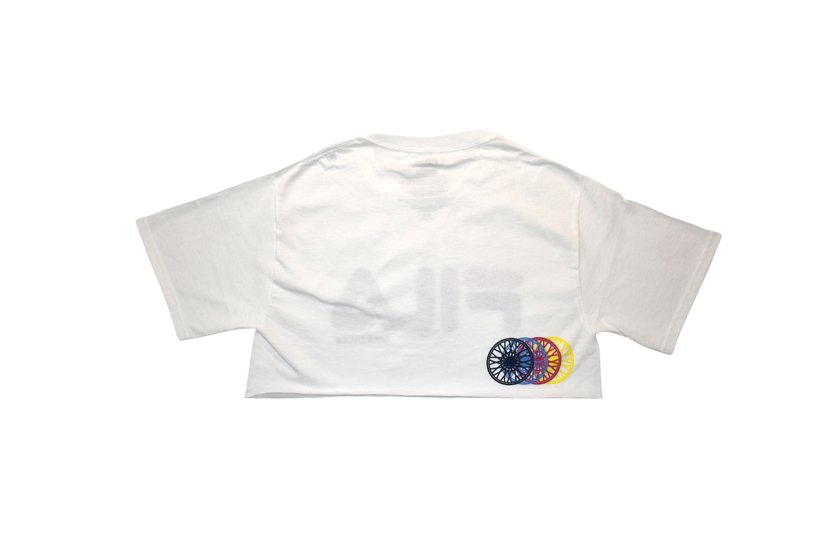 Fila Womens Soul Cylce Whie Crop Top Shirt New XS, S, M, L